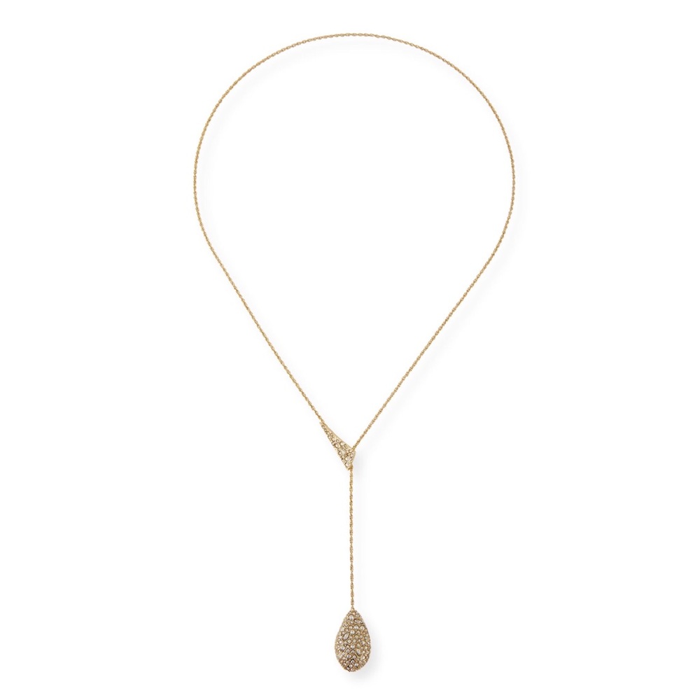 ALEXIS BITTAR • Crystal Teardrop Lariat Necklace - Picture 3 of 6